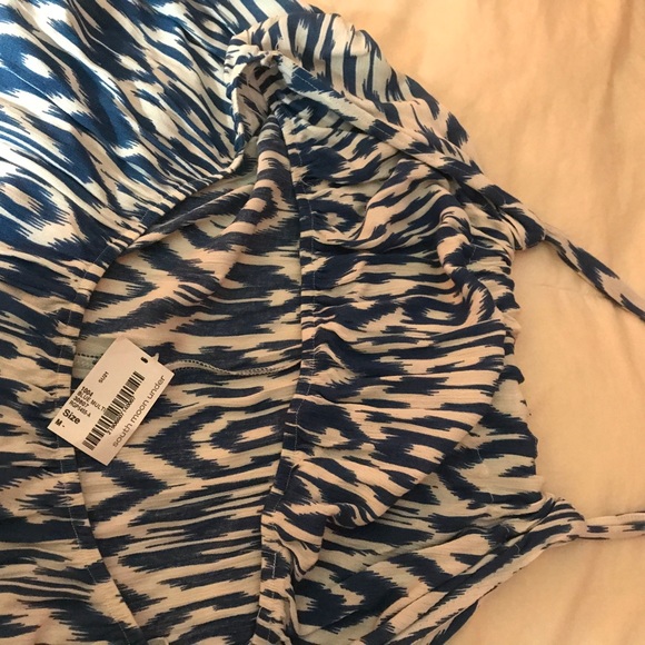South Moon Under long halter dress Size M. NWT blue and white - Picture 3 of 5